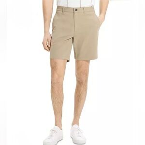 Theory Men’s Zaine S.2 Atlas Twill Shorts Size 33 – Khaki Beige